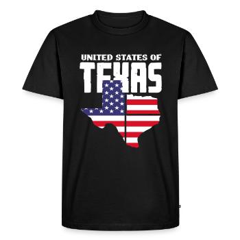 Proud Texan Texas - Men's Premium Organic T-Shirt - black - Front - Nico (187cm)