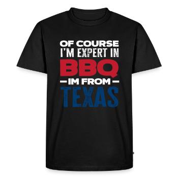 Texas Grilling Texans - Men's Premium Organic T-Shirt - black - Front - Nico (187cm)
