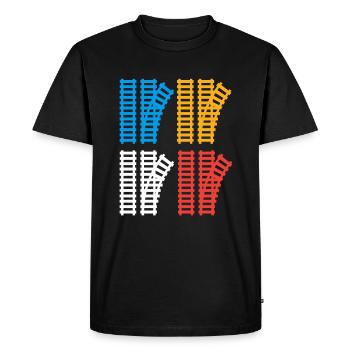 Switch Train Trains Hobby Train Spotter - T-shirt Premium bio Homme - noir - Devant - Nico (187cm)