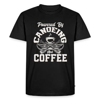Canoe Coffee - Men's Premium Organic T-Shirt - black - Front - Nico (187cm)