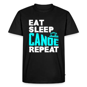 Manger un canot de couchage - T-shirt Premium bio Homme - noir - Devant - Nico (187cm)