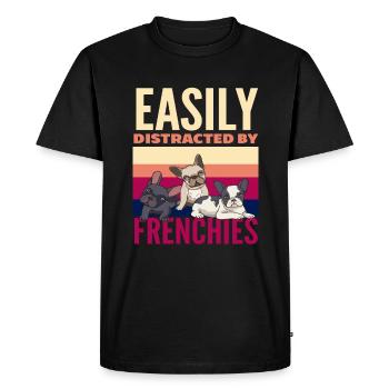Race de chien Bouledogue français dicton - T-shirt Premium bio Homme - noir - Devant - Nico (187cm)