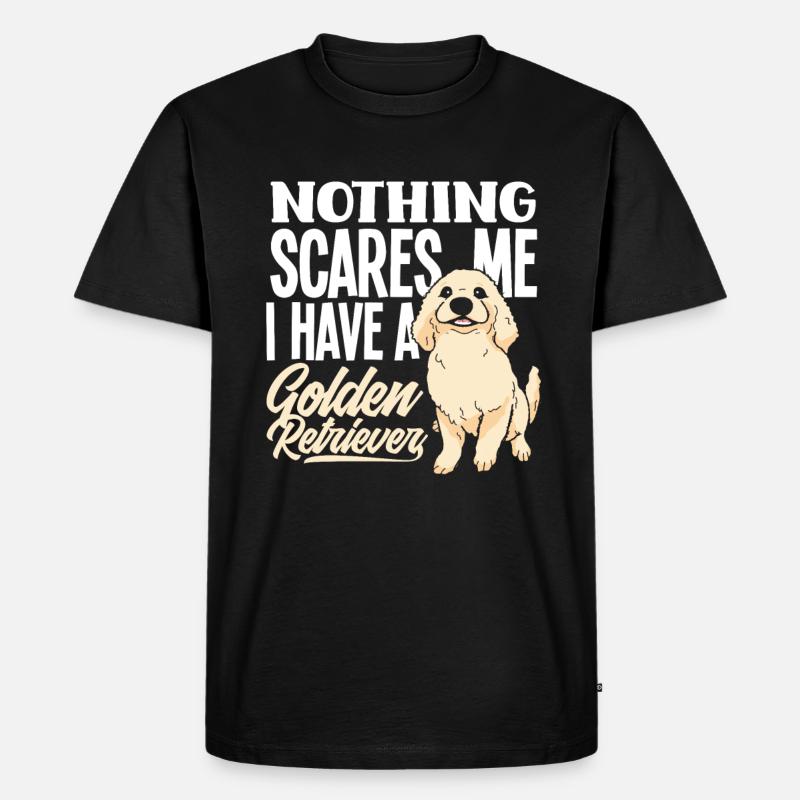 Golden Retriever Spruch Geschenk - Männer Premium Bio T-Shirt - Schwarz