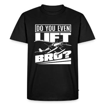 Pilot Professional Pilot Gift - Men's Premium Organic T-Shirt - black - Front - Nico (187cm)