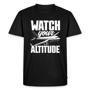 Pilot Pilot Gift Saying - Men's Premium Organic T-Shirt - black - Front - Nico (187cm)