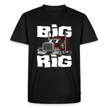 Chauffeur de camion Camion - T-shirt Premium bio Homme - noir - Devant - Nico (187cm)