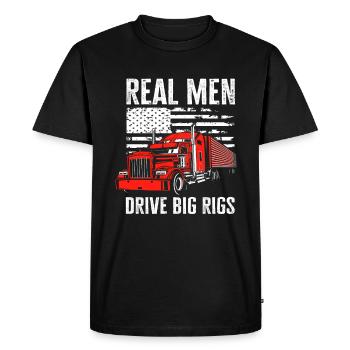 Chauffeurs de camion de vrais hommes - T-shirt Premium bio Homme - noir - Devant - Nico (187cm)