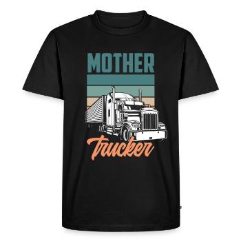 Rétro chauffeur de camion jeu de mots cadeau - T-shirt Premium bio Homme - noir - Devant - Nico (187cm)