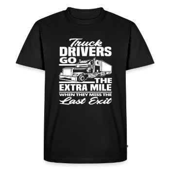 Truck Driver Truck Vehicle Saying - Men's Premium Organic T-Shirt - black - Front - Nico (187cm)