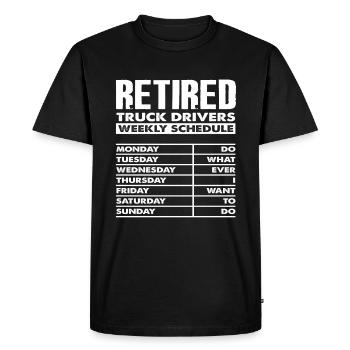 Pension de chauffeur routier - T-shirt Premium bio Homme - noir - Devant - Nico (187cm)