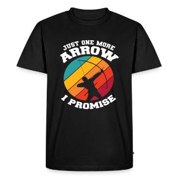 Arc Flèche Tir à l’arc rétro - T-shirt Premium bio Homme - noir - Devant - Nico (187cm)
