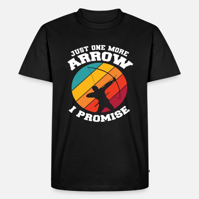 Pfeil Bogen Retro Bogenschießen - Männer Premium Bio T-Shirt - Schwarz