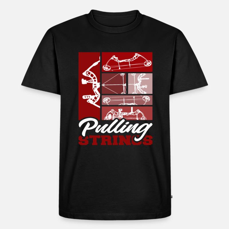 Bogen Bogensport Bogenschießen - Männer Premium Bio T-Shirt - Schwarz