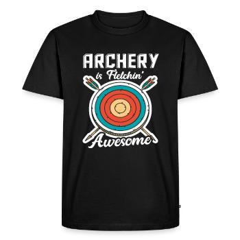 Archery Archery Hobby Sports - Men's Premium Organic T-Shirt - black - Front - Nico (187cm)