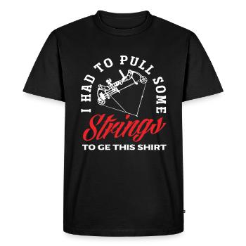 Bow Pun Archery - Men's Premium Organic T-Shirt - black - Front - Nico (187cm)
