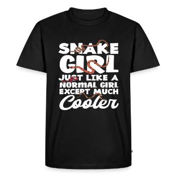 Girl Snake - Men's Premium Organic T-Shirt - black - Front - Nico (187cm)