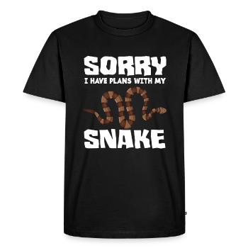 Snake Pet - Men's Premium Organic T-Shirt - black - Front - Nico (187cm)