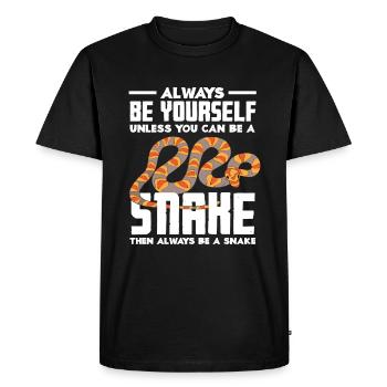 Snake Animals Animal Snakes - Men's Premium Organic T-Shirt - black - Front - Nico (187cm)