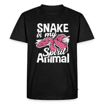 Snake favorite animal - Men's Premium Organic T-Shirt - black - Front - Nico (187cm)