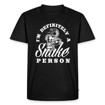Snake Person - Men's Premium Organic T-Shirt - black - Front - Nico (187cm)