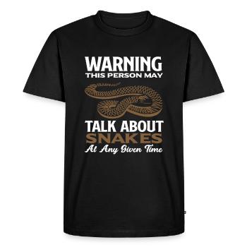 Snake talk about snakes - Men's Premium Organic T-Shirt - black - Front - Nico (187cm)