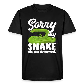 Snake Homework - Men's Premium Organic T-Shirt - black - Front - Nico (187cm)