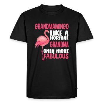 Flamingo Mamie Fabuleux - T-shirt Premium bio Homme - noir - Devant - Nico (187cm)