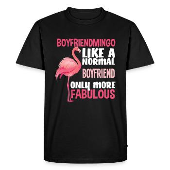 Flamingo Friend Fabuleux - T-shirt Premium bio Homme - noir - Devant - Nico (187cm)