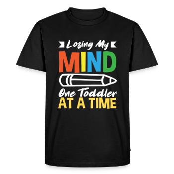Perdre la tête par bambin - T-shirt Premium bio Homme - noir - Devant - Nico (187cm)