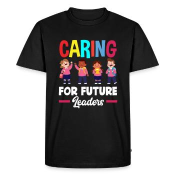 Former les futurs leaders - T-shirt Premium bio Homme - noir - Devant - Nico (187cm)