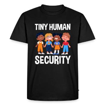 Little people safety daycare center - Men's Premium Organic T-Shirt - black - Front - Nico (187cm)