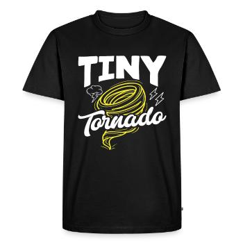 Petit chasseur de tempête de tornade - T-shirt Premium bio Homme - noir - Devant - Nico (187cm)