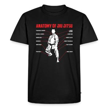 Anatomy of Jiu Jitsu Techniques - Men's Premium Organic T-Shirt - black - Front - Nico (187cm)