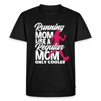 Running Mom Like A Regular Mom Only Cooler - T-shirt Premium bio Homme - noir - Devant - Nico (187cm)