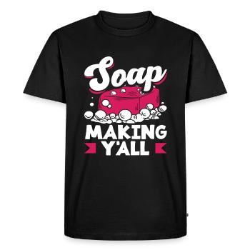 Fabrication de savon pour vous Fabrication de savon bricolage - T-shirt Premium bio Homme - noir - Devant - Nico (187cm)