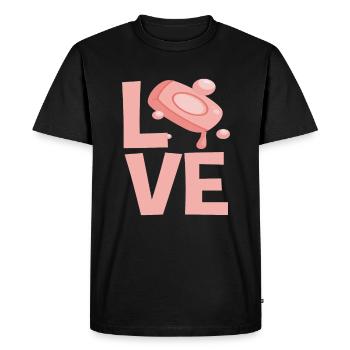 Bulles de savon Love Design - T-shirt Premium bio Homme - noir - Devant - Nico (187cm)