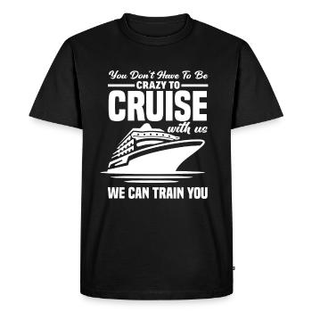 Vous n’avez pas besoin d’être fou pour naviguer avec - T-shirt Premium bio Homme - noir - Devant - Nico (187cm)
