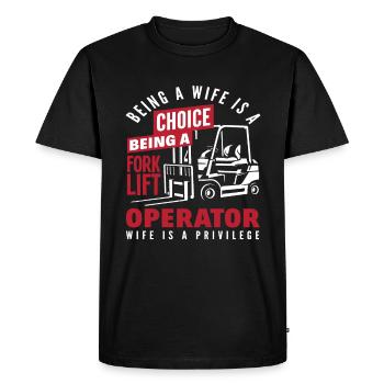 Forklift Driver Choice Privilege Design - Men's Premium Organic T-Shirt - black - Front - Nico (187cm)