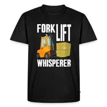 Forklift Whisperer - Men's Premium Organic T-Shirt - black - Front - Nico (187cm)