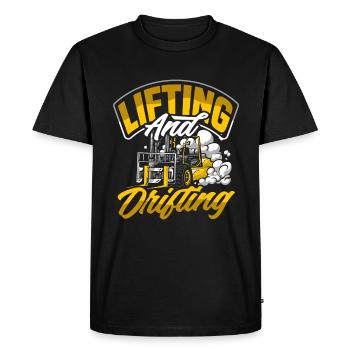 Forklift Lifting And Drifting - Men's Premium Organic T-Shirt - black - Front - Nico (187cm)