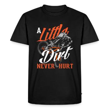 A little dirt has never hurt - Men's Premium Organic T-Shirt - black - Front - Nico (187cm)