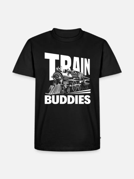 Train Buddies Railway Friends - Men's Premium Organic T-Shirt - black