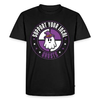 Fantômes - T-shirt Premium bio Homme - noir - Devant - Nico (187cm)