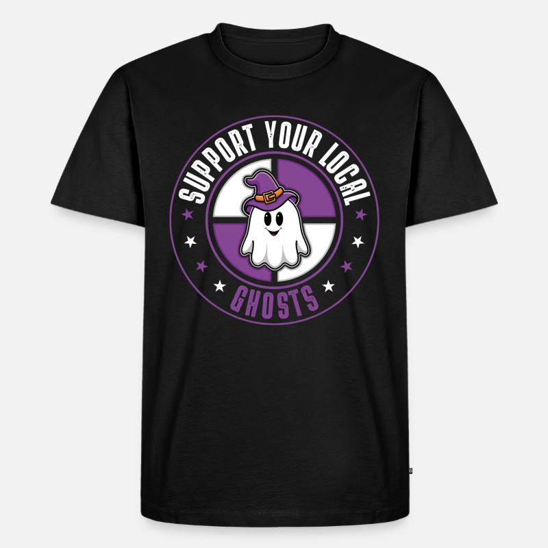 Ghosts - Männer Premium Bio T-Shirt - Schwarz