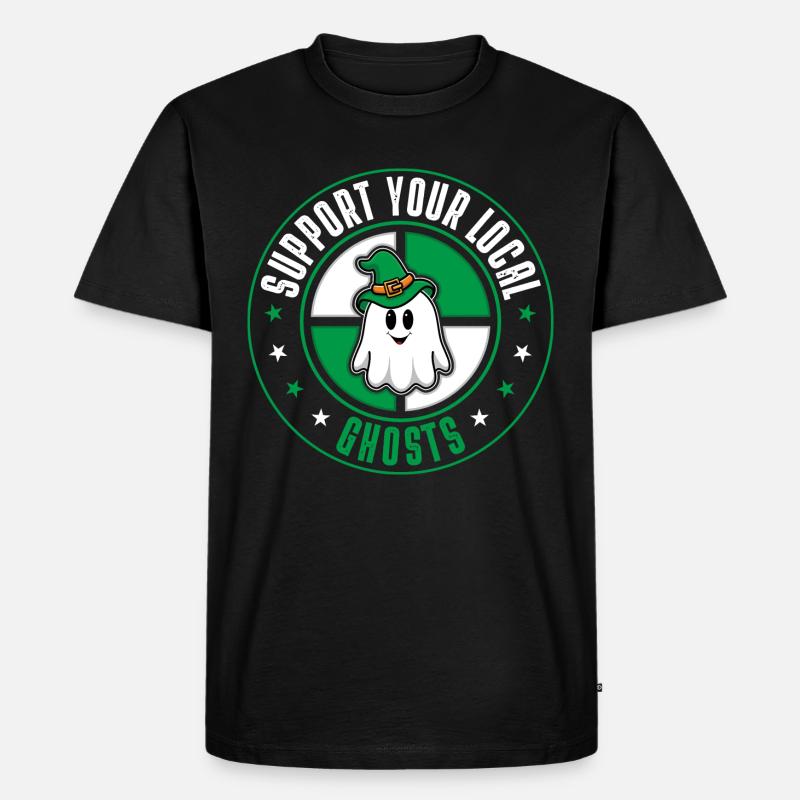 Ghosts - Männer Premium Bio T-Shirt - Schwarz