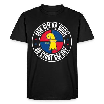 BÂLE - T-shirt Premium bio Homme - noir - Devant - Nico (187cm)
