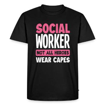 Not all heroes wear capes - Men's Premium Organic T-Shirt - black - Front - Nico (187cm)