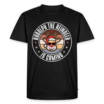 Rudolph - T-shirt Premium bio Homme - noir - Devant - Nico (187cm)