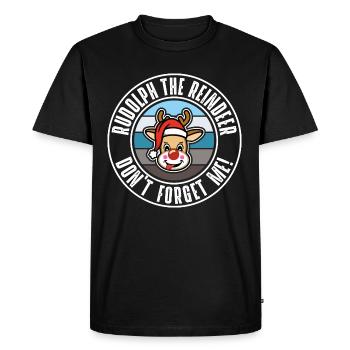 Rudolph - T-shirt Premium bio Homme - noir - Devant - Nico (187cm)