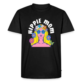 Hippie Mom Fleur Bandeau Lunettes de soleil - T-shirt Premium bio Homme - noir - Devant - Nico (187cm)